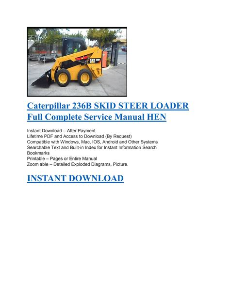 cat 236b series 2 skid steer manual|cat 236b manual.